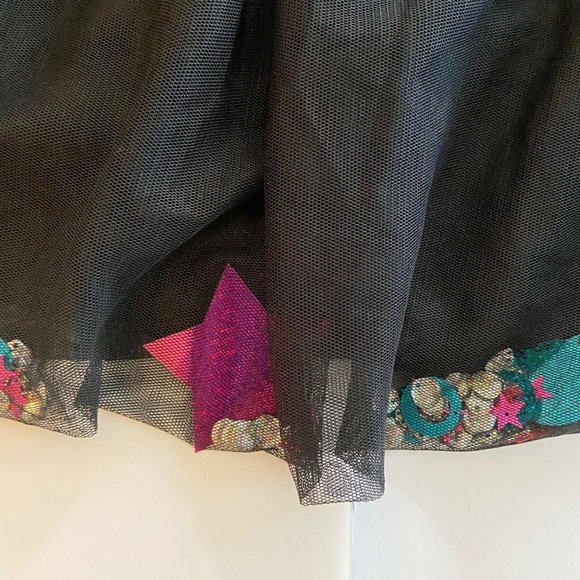 JUSTICE Girls Black Tutu Skort Embellished Hem XL - Picture 2 of 6